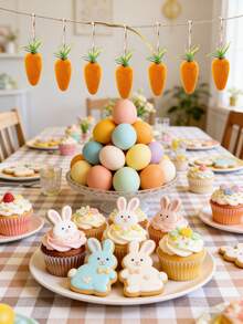 10/5/1pc-Easter Hanging Carrot -4.4 Inch Artificial Simulation Easter Foam Carrots,Bubble Mini Carrot Hanging Pendant For Home Party DIY Crafts Decor - Multicolor - View 5