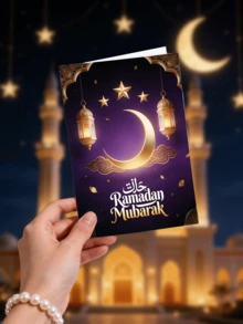 1pc/3pcs, Ramadan Card, Envelope Containing Greeting Card, Eid Al Fitr, Ramadan Auspicious, Envelope Eid Card, Islamic Card, Envelope Paper, Holiday Gift - Single Piece - View 5