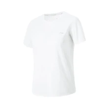LI-NING Running Series Women's Quick-Drying Breathable Short-Sleeved T-Shirt ATSU060 - White - View 1