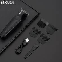 500mAh Battery Capacity Electric Hair Clipper, Professional Haircutting Tool With 4 Limit Combs, USB Rechargeable, Men's Haircut Kit - Black - View 10