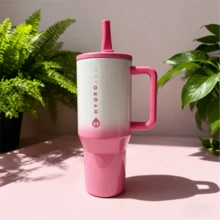 〖1000+〗Hydrojugg Original 32Oz 316 Stainless Steel Inner Tank! Traveler With Handle Straw Stainless Steel Water Bottle, Leak-Proof Design, With Rubber Base - Suitable For Sports, Travel, Outdoor Activities, Fitness, Office Environment, As Teacher Gifts, Valentine's Day Gifts, Birthday Gifts, Thanksgiving Gifts, Christmas Gifts, Halloween Gifts, Halloween Party Favors, Party Supplies, Etc. - Gradient-32oz - View 2