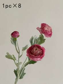 1/3/5/8支人造丝牡丹玫瑰长茎花束，适合家居装饰、房间装饰、婚礼装饰、花瓶装饰、花园装饰、户外装饰、毕业装饰、母亲节礼物 - 彩色 - 查看 24