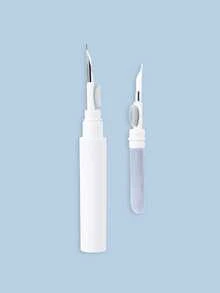 3-i-1 rengöringskit för trådlösa hörlurar - perfekt set, kan fästas, borstas och torkas av, lämplig för rengöring av springor i Bluetooth-hörlurar och borttagning av smuts - Vit - 1 st - Visa 10