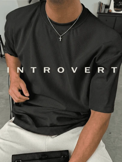 Men's Simple Daily Short Sleeve Cotton Textured T-Shirt, Suitable For Outdoor Sports And Home Wear, Summer