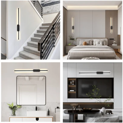 60cm/80cm LED Vanity Light, Dimmable, Bathroom Wall Lamp, Fog-Proof, Tri-Color Temperature, Suitable For Living Room/Bedroom/Hallway/Exhibition Hall/Reading Room/Dining Room/Bar/Bedroom/Cafe/Dining Hall/Clothing Store/Living Room/Museum