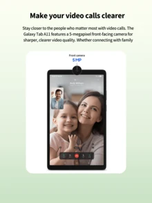 Samsung Galaxy Tab A11 Tablet | 10.1-Inch Vivid Display | Multi-Core Processor | Generous Storage With MicroSD Slot | Long-Lasting Battery | Ultra-Slim & Lightweight | Includes Fast Charger | Elegant Gray - Grey - View 5