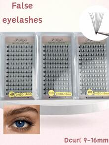 10D/16D/20D 0.05 Thickness 12 Rows Mini Box Portable Realistic Natural Looking Eyelash Extensions, Soft Mink Lashes - Black - View 2