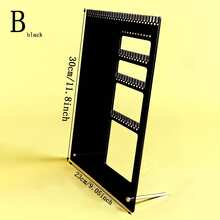 透明/黑色亚克力首饰架，桌面立式设计，耳环、项链、手镯一站式收纳，梳妆台/书桌瞬间变身整洁展示区，即使是小户型也能拥有干净的首饰角落。 - 彩色 - 查看 6