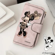 Disney 1件装迪士尼米妮女士拉链钱包 - 迪士尼官方信用卡夹/手拿包，多隔层设计，粉色和金色点缀 - 生日度假礼物，迪士尼手提包及旅行配件，时尚单品，2D平面款式 - 彩色 - 查看 12