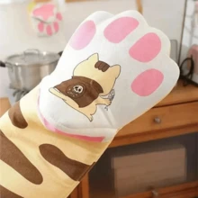 1pc Microwave Oven Glove, Cute Cat Paw Pattern, Oven Mitt, Heat Resistant Non-Slip, Baking Kitchen Supplies, Holiday Party Kitchen Utensils And Equipment, Household Kitchen Essential, Easy Storage And Organization - Multicolor - View 5
