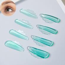 LOAMNSA 4对睫毛提拉垫，适用于睫毛提拉，具有自粘性，可重复使用 - 彩色 - 查看 6