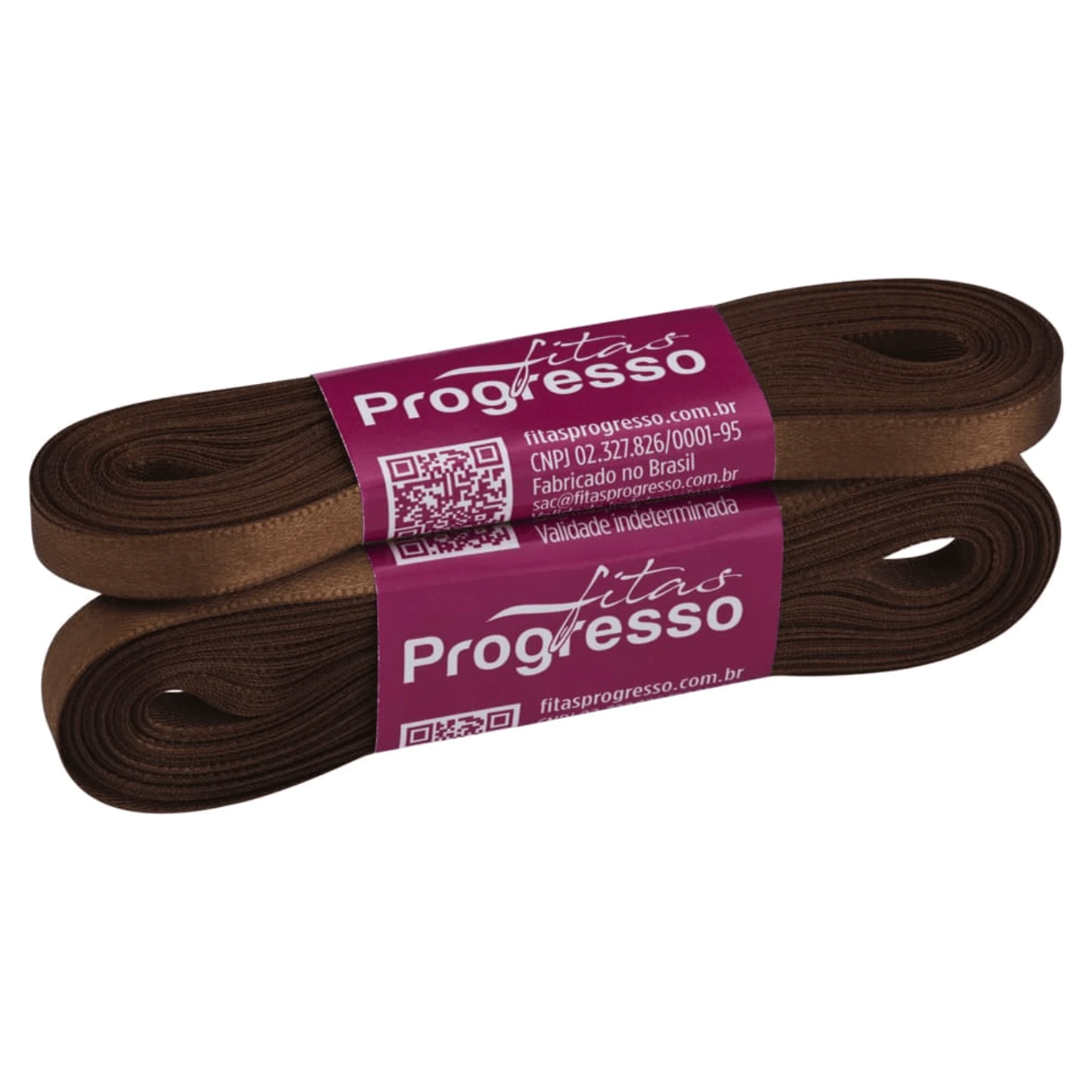 Satin Ribbon, 7mm Wide, In 10m Lengths. - BROWN 391 - View 1