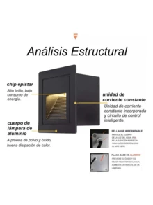 4 Piezas Luz Solar para Exteriores, Luces Solares para Jardín, Luces LED de Paisaje , Luz De Pared Solar Para Exteriores,Impermeables y Duraderas, Adecuadas para Decorativas para Paredes y Escalones. (Rectángulo) 4lampara Led Escalera Pared Cortesía Empotrable Foco 3w Ip65 - negro - Ver 4