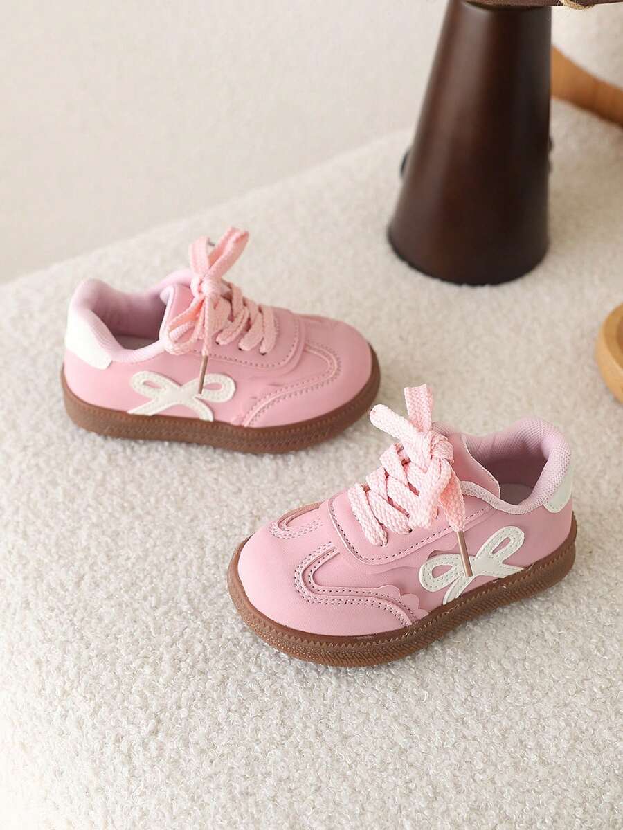 1双童鞋，女童低帮帆布鞋 - 粉色 - 查看 1