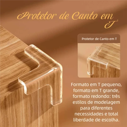 Protetor Anti-colisão Quina Silicone – 8 Unidades para Mesa Bebê & Crianças