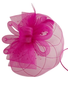 1 Peça Fascinadores Chapéus para Mulheres Chapéu Pillbox Anos 20, 30 e 50 Chapéu Vintage Cartola Flor Véu Chapéu de Chá de Casamento - Pink - Visão 3