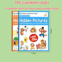 1 pieza Libro de rompecabezas de laberinto de entrenamiento de enfoque de descubrimiento visual, libro de búsqueda y encuentro de imágenes, encuentra los artículos - Multicolor - Ver 8