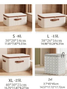 Foldable & Portable Storage Box, Dust-Proof Clothes & Quilt Organizer, Spring-Loaded Home Storage Container - Convenient & Space-Saving, Suitable For Bedding, Fabrics, Storing Clothes & Quilts For Dorm, Outdoor Yard, Back To School Season (May Have Slight Color Transfer Or Printing Due To Textile Materials, But Does Not Affect Usage) - Multicolor - View 9