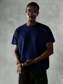 Cotton T-Shirt Summer Casual Men's T-Shirt Cotton Versatile T-Shirt Alani Pink Slush Graphic T-ShirtCotton Fashionable Printed T-Shirts For Men And Wo - 藏蓝色 - 查看 10