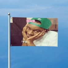 1PC Rapper Tyler American Flag The Creator 3*5FT, Tyler Concert Flag, Tyler Rap Banner, Hip Hop Poster,2026 Tyler Bedroom Party Decorations College Dorm Decor - Pink - View 2