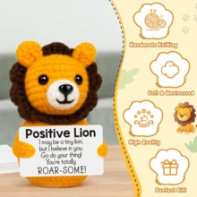 1 pieza Decoración de escritorio hecha a mano a ganchillo, muñeca artesanal de estilo ciencia ficción linda, regalo de cumpleaños ideal para mejor amiga, novia, hermana, mamá, abuela, compañera de trabajo, familia, llavero, apoyo de emociones positivas, fiesta creativa, Navidad, Día de San Valentín, Acción de Gracias, decoración de habitación, muñeca de peluche - Multicolor - Ver 2