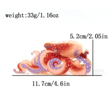 巨型章鱼发爪夹 – 适用于浓密头发的新奇树脂夹 - 第一版章魚 - 查看 8