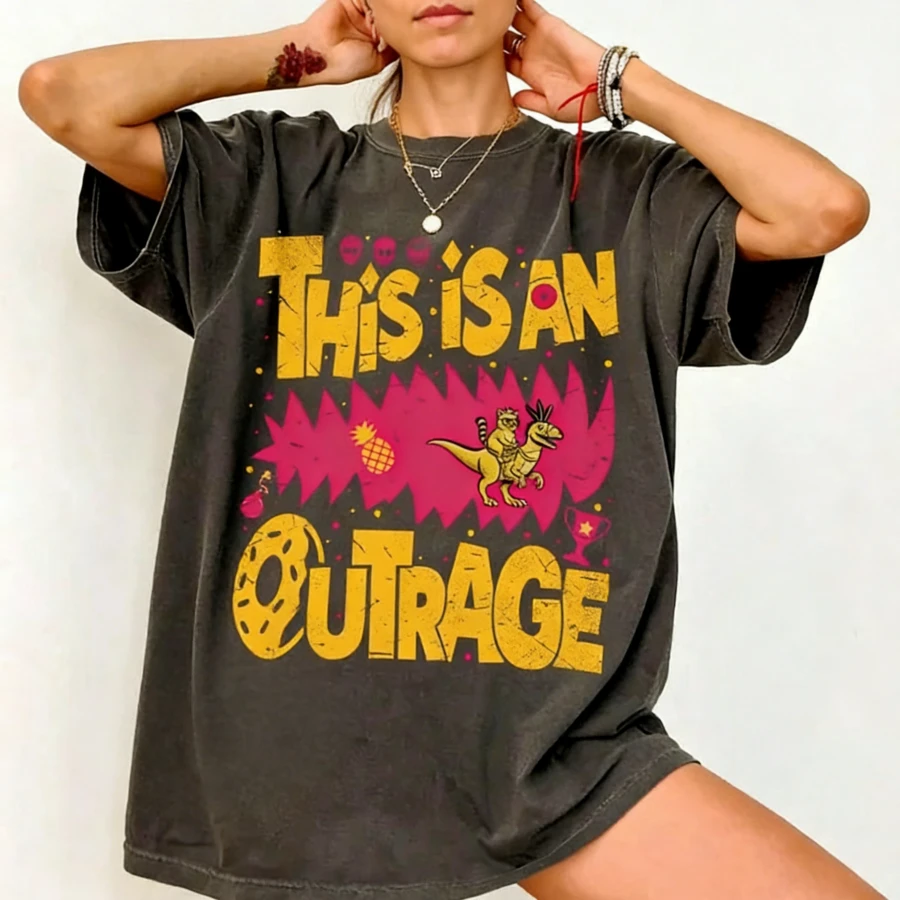 Princess Donut And Mongo Shirt  Shirt, This Is An Outrage Shirt, Dungeon Crawler Carl Fan Tee, Litrpg Lover Gifts - 黑色 - 查看 1