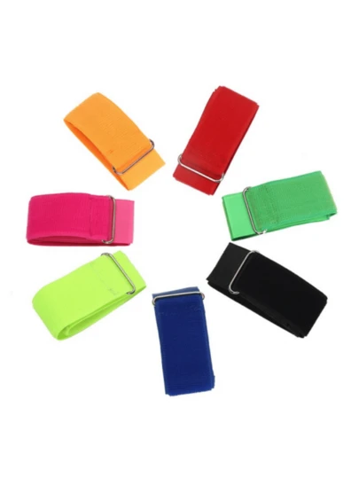 4pcs/6pcs Adjustable Elastic Three-Legged Race Bands, Suitable For Two People Nylon Strap, Outdoor Game Leg Race And Team Building Activities