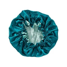 1pc Reversible Silk Satin Sleep Cap, Adjustable Sleeping Hat Hair Sleep Cap - Grey - View 14