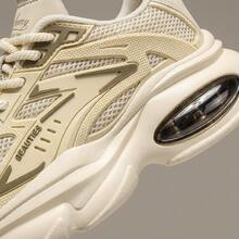 Tenis de hombre Tenis para hombre Zapatos para hombre Tenis de hombre en oferta Calzado deportivo con plataforma suela gruesa y almohadilla de aire transpirables de malla con cordones diseño urbano zapatillas de correr cómodas ligeras antideslizantes de amortiguación para caminar estilo casual moda - Caqui - Ver 8