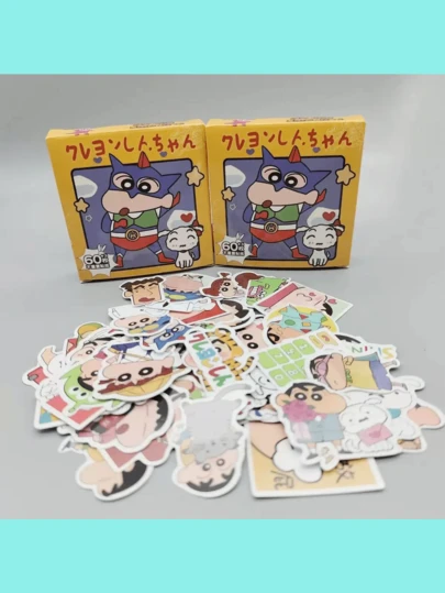 [New Hot Selling] Hot Selling Crayon Shin-Chan Sticker Cartoon Anime Cute Gift Box Decoration Stickers, Luggage/Phone Case Decorative Stickers, Notebook Stickers, Planner Stickers, Party Decorations Stickers, Birthday Gifts, Collection Display, Plush Toys For Boys, Plush Toys For Girls, Stickers, Applicable For Multiple Scenarios!