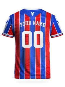 水晶宫 25/26 赛季主场定制男士足球球衣，舒适圆领运动衫，柔软轻盈，可个性化定制，适合足球训练、休闲穿着及作为礼物 - 藍色 - 查看 6