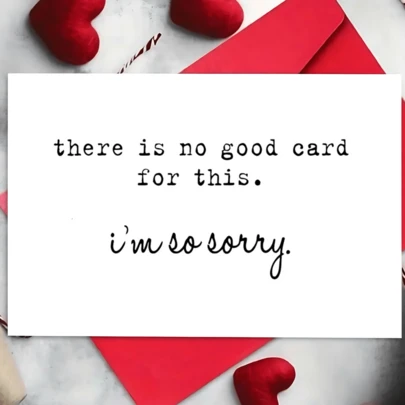 1pc Heartfelt Greeting Cards Condolence Card No Good For This I'm So Sorry/Caregiver Card/Son'S Loss Card/Your Loss Card/Missing You Card/Still Thinking About You Card