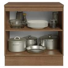 Gabinete Bajo Cocina Madesa Vik 80cm Con Encimera MG - Marrón y Gris - Ver 4