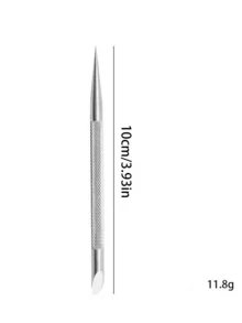 5pcs Nail File Set + 1pc Double-Ended Steel Cuticle Pusher, For Removing Calluses, Manicure & Pedicure Beauty Steel Tools - Multicolor - View 9