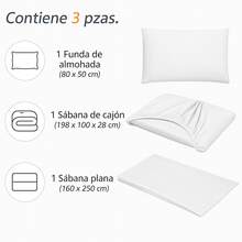 Juego de Sábanas 2000 Hilos de Microfibra Ultra Suave (Sábana Plana, Sábana de Cajón Elástica y Fundas de Almohada)3/4/5 Piezas Individual/Matrimonial/Queen/King Apto para Colchones de 28cm, Diseño Rayado,Fresco en Verano Acogedor en Invierno,Decoración del Hogar- Ropa de Cama de Hotel,ColorRosa - Rosa - Ver 6