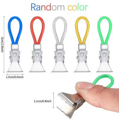 5/10pcs Fashionable Metal Towel Clips - Multi-Functional Clothes Drying Rack, Suitable For Kitchen, Bathroom And Toilet Tidying, In Multiple Colors, Clothes Clips - For Home Tidying - Suitable For Daily Use