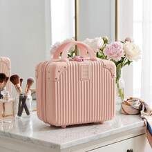 14英寸复古手提行李箱，迷你旅行箱，轻便密码盒，旅行收纳包，粉色化妆包，蝴蝶贴纸，送给女孩的理想礼物，创意生日礼物，个性化礼物，趣味礼物，送给妈妈的礼物，友谊礼物，适用于客厅、卧室、家居收纳、厨房、宿舍、办公室、储物 - 彩色 - 查看 7