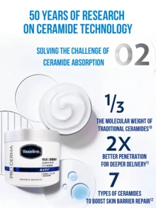 Vaseline Kem dưỡng ẩm phục hồi sâu PRO DERMA, 360g/30g, có cả kích cỡ gia đình và kích cỡ du lịch. Tan ngay lập tức để cấp ẩm sâu và phục hồi hàng rào bảo vệ da, nuôi dưỡng và làm dịu da, không gây nhờn rít, phù hợp cho da khô hoặc nhạy cảm ở mặt và toàn thân, lý tưởng để chăm sóc da hàng ngày vào mùa thu/đông, món quà hoàn hảo cho bạn bè hoặc người thân yêu. - Kem dưỡng phục hồi Vaseline Extra Rich Repairing Essence Cream - Xem 10
