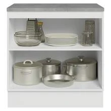 Gabinete Bajo Cocina Madesa Vik 80cm Con Encimera BV - Blanco y Verde - Ver 4