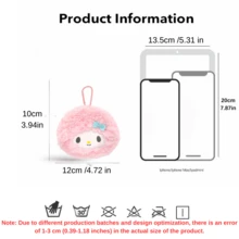 SANRIO Official  My Sweet Piano Fluffy Sherpa Plush Bag Charm Cute Pink Keychain & Coin Pouch Accessory, Christmas Valentine Easter Mother's Day Holiday Gift For Her Purse Charm Purse - 彩色 - 查看 10