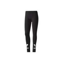 Quần tập thể dục dáng ôm in logo Trefoil của adidas Originals, dành cho nữ, màu đen. - màu đen - Xem 12