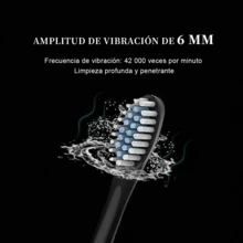 Cepillo de dientes eléctrico, limpieza profunda + vibración suave, disponible en tres colores, resistente al agua + lavable a máquina + fácil de limpiar. Resuelve los problemas de limpieza inadecuada e higiene bucal. Una herramienta práctica para el cuidado personal, adecuada para el uso diario y los viajes. - Negro - Ver 7