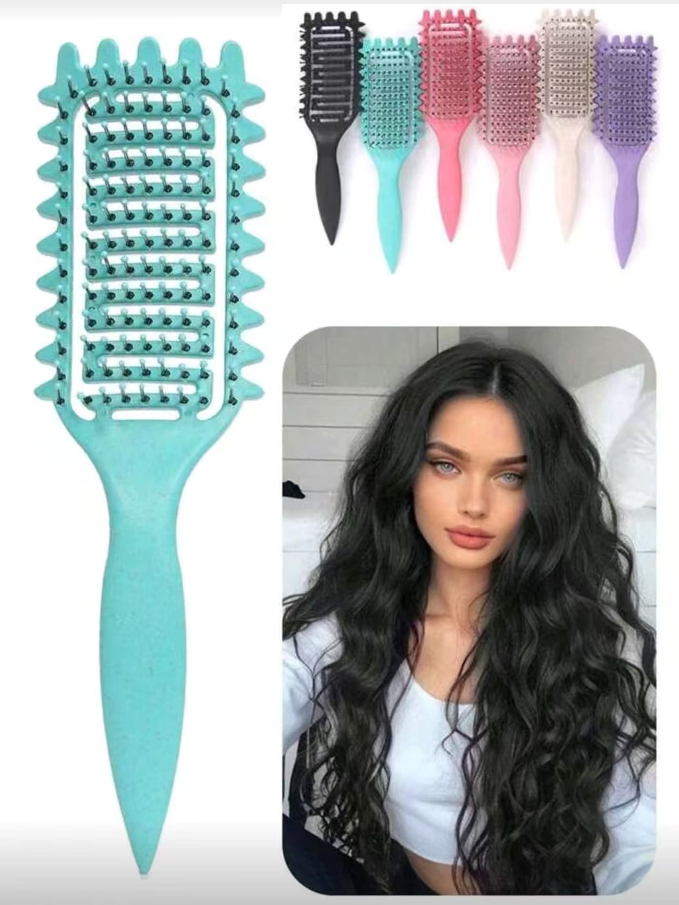 卷发定型梳、卷发梳、卷发专用卷发梳、男女通用卷发梳，可减少拉扯和卷发分离，适用于理发店、美容院等场所，是旅行必备的美发工具和美发产品及配件。 - A - 查看 1