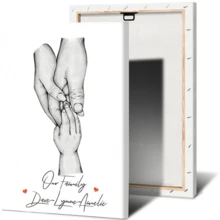 1 Stück minimalistischer benutzerdefinierter Poster Druck, Baby Hand Name Leinwand Gemälde, Wandkunst Leinwand Aufhängung, ohne Rahmen, Wohnzimmer, Schlafzimmer, Inneneinrichtung Materialien, Valentinstag Geschenke, ideale Frühlings Geschenk Leinwand, ohne Rahmen - Verschiedenfarbig - Übersicht 61