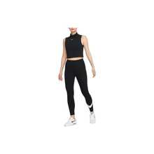 Quần thể thao nữ Nike Sportswear Classics cạp cao, dáng ôm, có họa tiết in ở gấu quần, màu đen. - màu đen - Xem 6