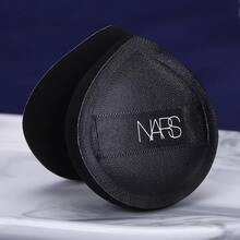 Nars 1pc Wet & Dry Black Leather Makeup Puff, Suitable For Daily Makeup Use, Can Be Given As A Gift To Girlfriend - Black - View 4