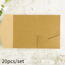 20 piezas de tarjetas de invitación perladas, tarjetas de felicitación con triple pliegue, sobres de bolsillo RSVP, invitaciones de boda, tarjetas de papel dorado, para decoraciones y suministros de fiesta de boda, quinceañera, bautizo, despedida de soltera (rosa, dorado, burdeos, beige, blanco, azul marino) - 20 piezas - Ver 16