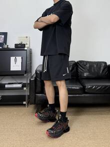 Nike Dri-Fit Standard Issue透氣速乾針織純色舒適百搭籃球褲 男款 黑色 - 黑色 - 查看 9