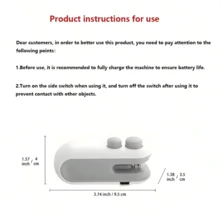 SOKANY Máquina selladora de bolsas de aperitivos en miniatura, máquina selladora de almacenamiento de alimentos, máquina selladora portátil. Integra funciones de corte y sellado, equipada con una cuchilla. 600mAh, máquina selladora recargable por USB, con dos funciones, combinando el sellado y la apertura de bolsas. Tiene un dispositivo magnético en la parte inferior, se puede usar como imán para refrigerador, adecuado para aficionados al hogar, máquinas selladoras y máquinas de sellado al vacío en caliente. - Blanco - Ver 8
